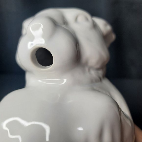 White Ceramic Figural Rabbit Pitcher Mold Number 368 9" Vtg Marsh Industries - Picture 6 of 7